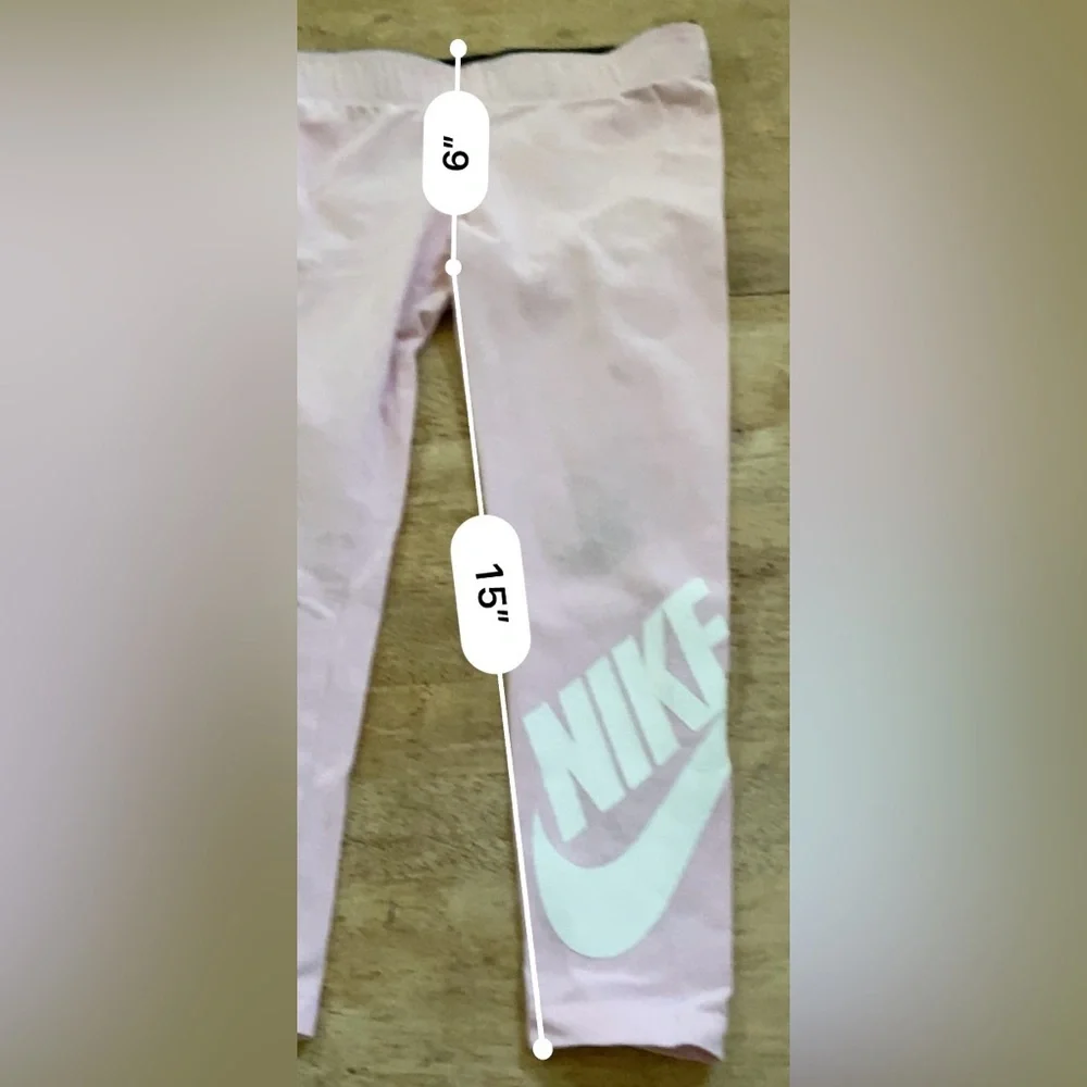 Nike Girls’ Sz‎ 5 Lt Pink Leg-A-See Logo Leggings